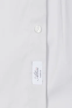 Chemise unie grise en coton stretch mélangé coupe Regular