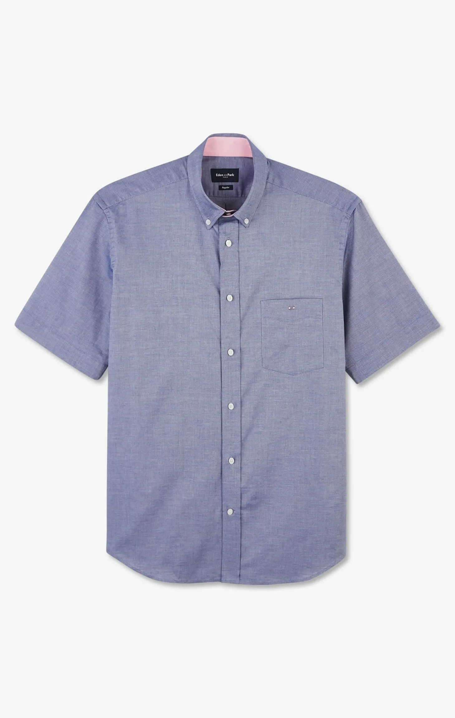 Chemisette bleu marine unie en coton