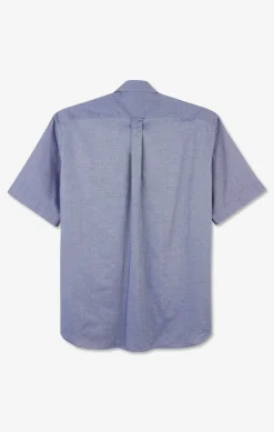 Chemisette bleu marine unie en coton