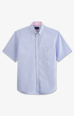 Chemisette bleu unie en coton