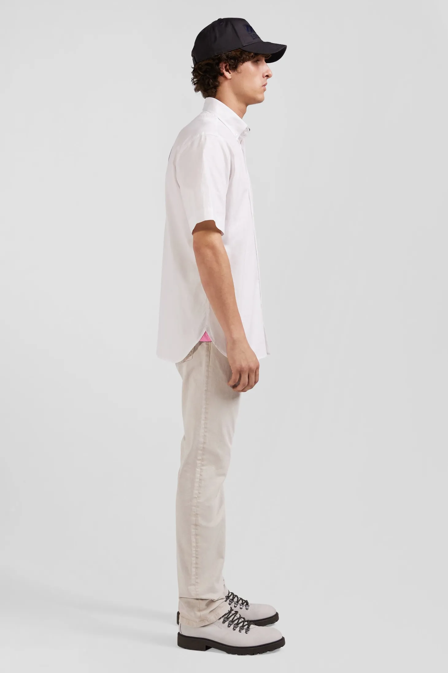 Chemisette en coton blanc coupe Regular broderie dos N°10