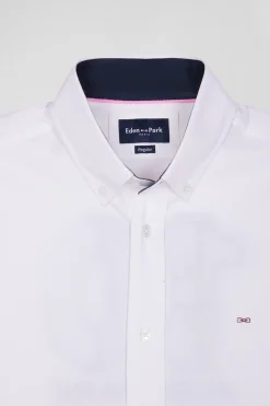 Chemisette en coton blanc coupe Regular broderie dos N°10