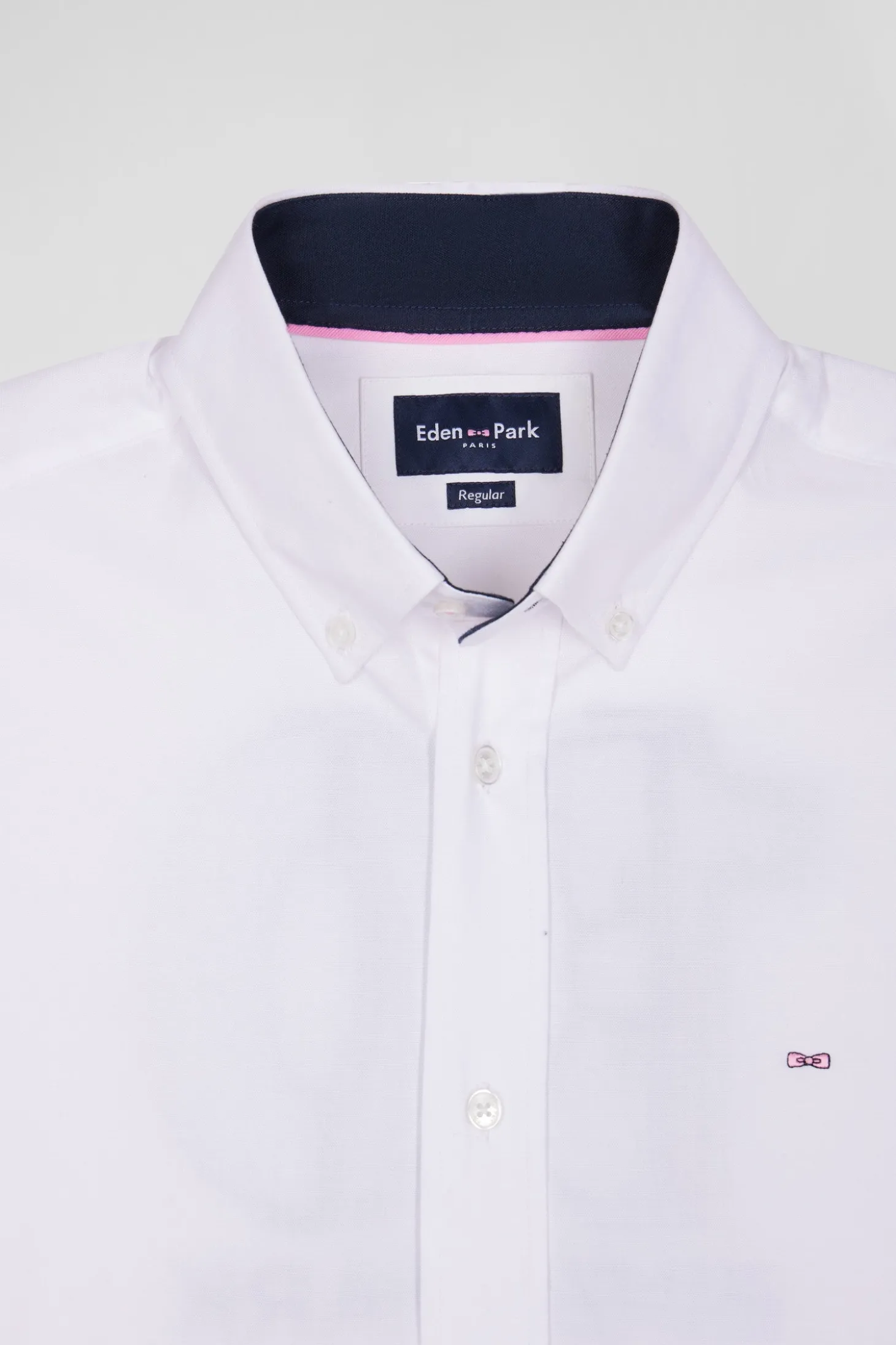 Chemisette en coton blanc coupe Regular broderie dos N°10