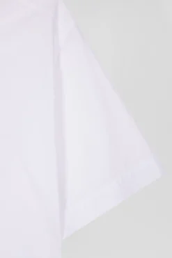Chemisette en coton blanc coupe Regular broderie dos N°10