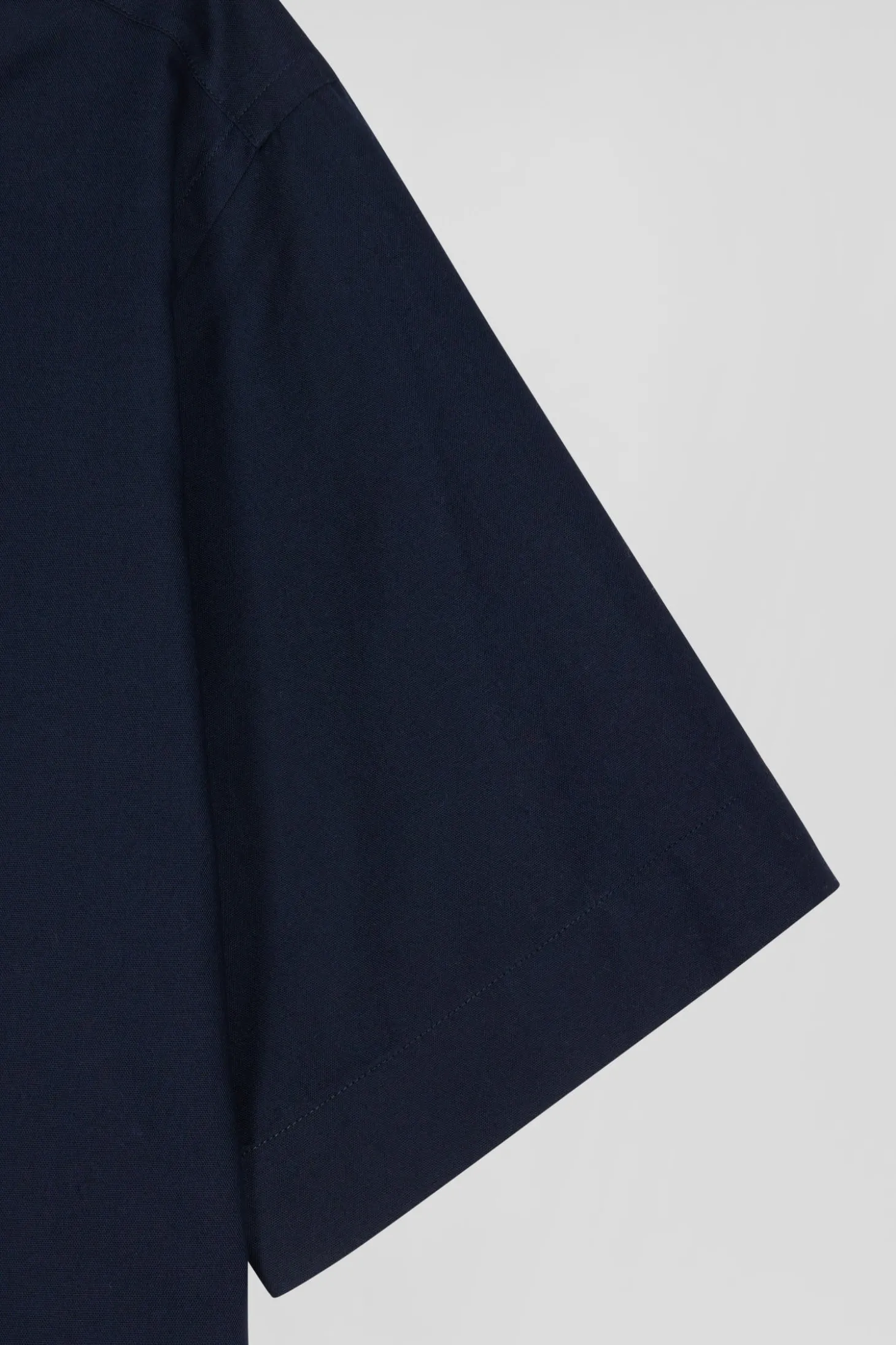 Chemisette en coton bleu marine coupe Regular broderie dos