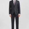 Costume regular en laine gris foncé