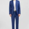 Costume regular en laine bleu