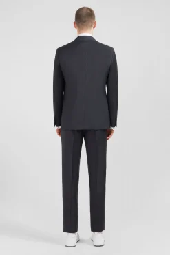 Costume regular en laine gris foncé