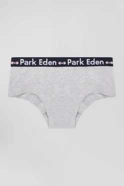 Culotte shorty en coton stretch gris
