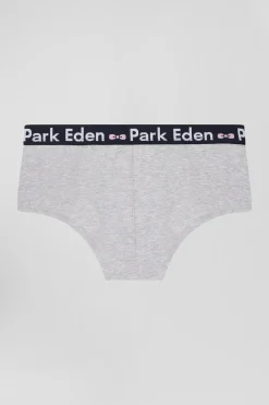 Culotte shorty en coton stretch gris