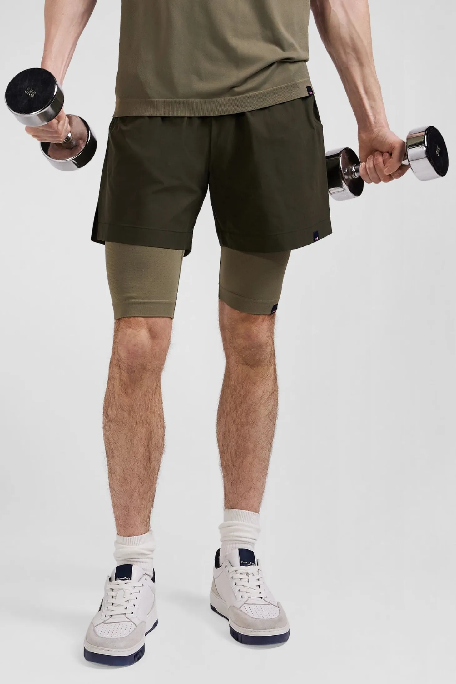 Cycliste de sport stretch kaki