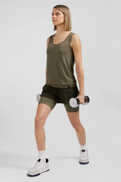 Cycliste de sport stretch kaki