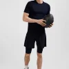 Cycliste de sport stretch bleu marine