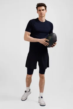 Cycliste de sport stretch bleu marine