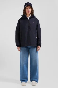 Doudoune à capuche intégrée bleu marine coupe Oversized