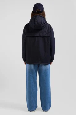 Doudoune à capuche intégrée bleu marine coupe Oversized