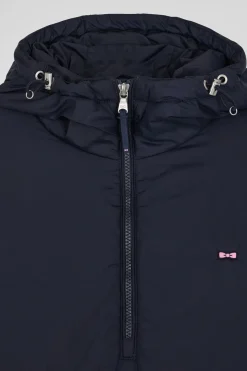 Doudoune à capuche intégrée bleu marine coupe Oversized