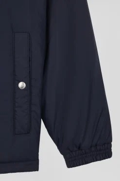 Doudoune à capuche intégrée bleu marine coupe Oversized