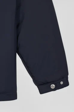 Doudoune à capuche intégrée bleu marine coupe Oversized
