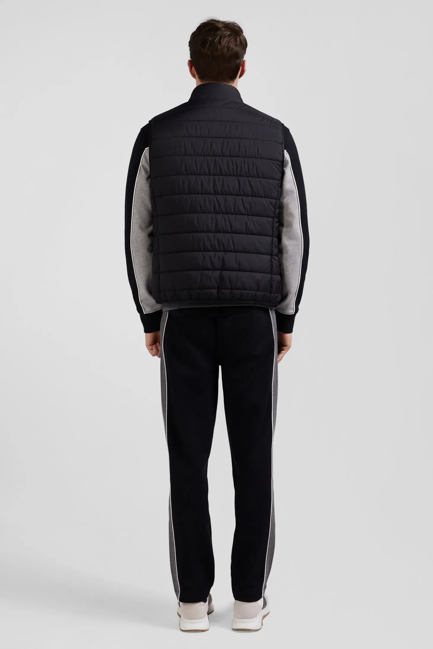 Doudoune sans manches matelassée à col montant noir