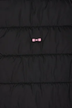 Doudoune sans manches matelassée à col montant noir