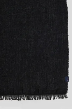Echarpe en coton mélangé chiné bleu marine