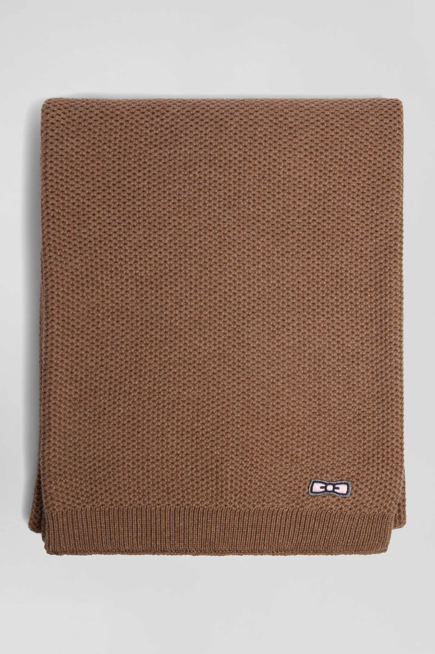 Echarpe unie en coton camel