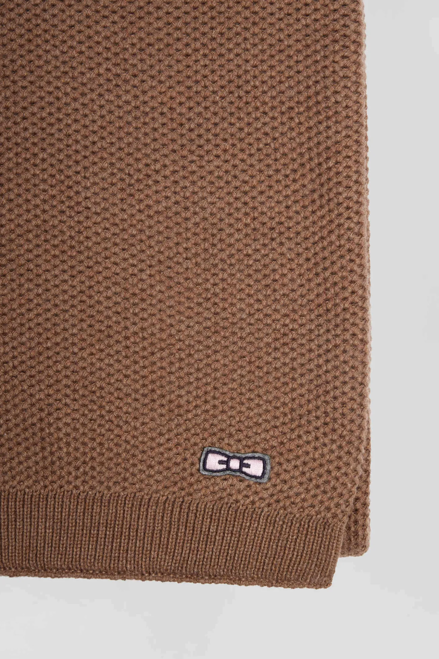 Echarpe unie en coton camel