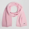 Echarpe unie en coton rose