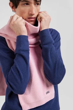 Echarpe unie en coton rose