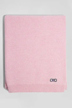 Echarpe unie en coton rose