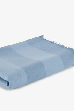 Fouta rayé bleu ciel