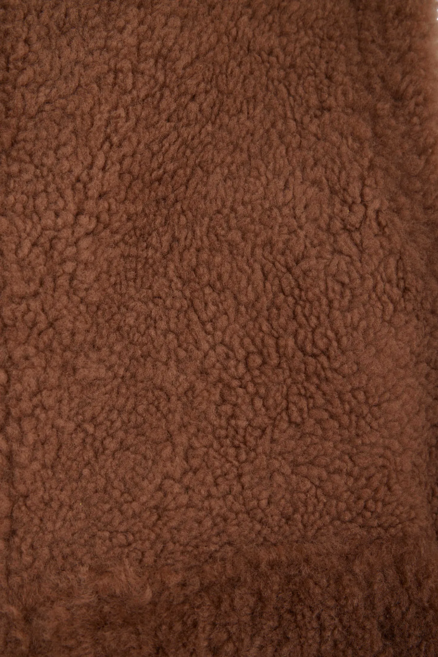 Gilet sans manches zippé en peau retournée camel coupe Relaxed