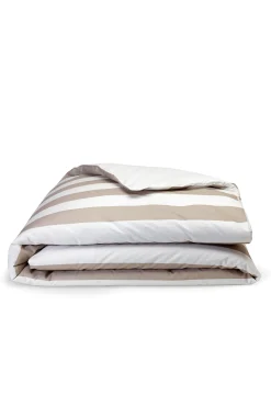 Housse de couette à rayures beige - A la recherche du ballon perdu