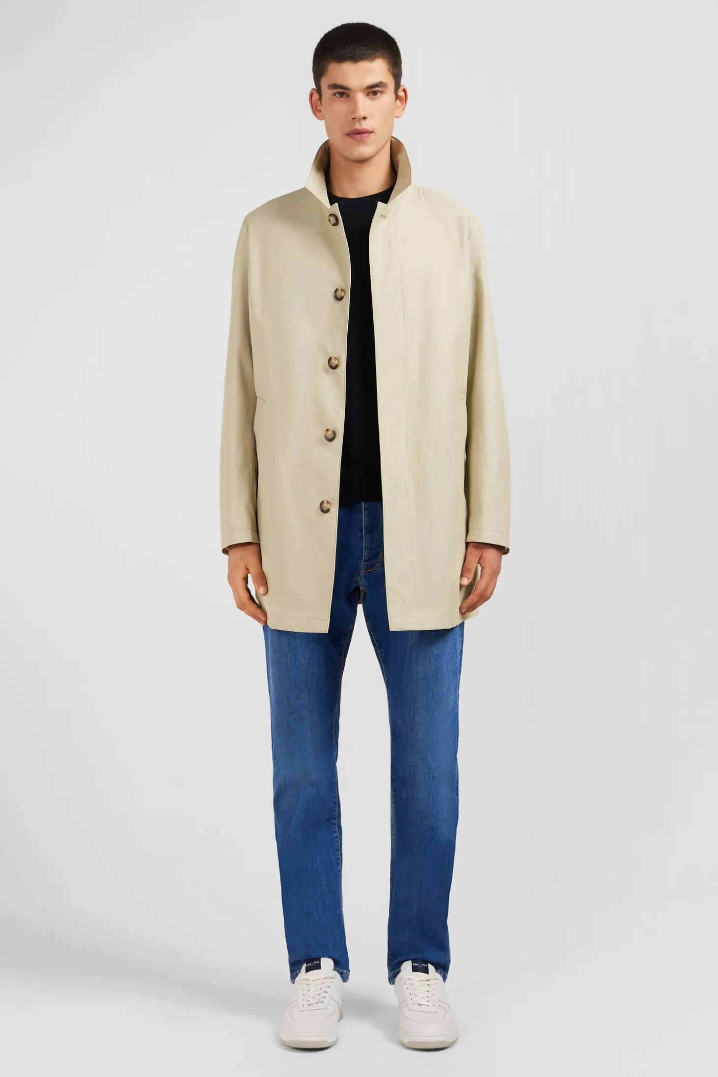 Imperméable uni beige