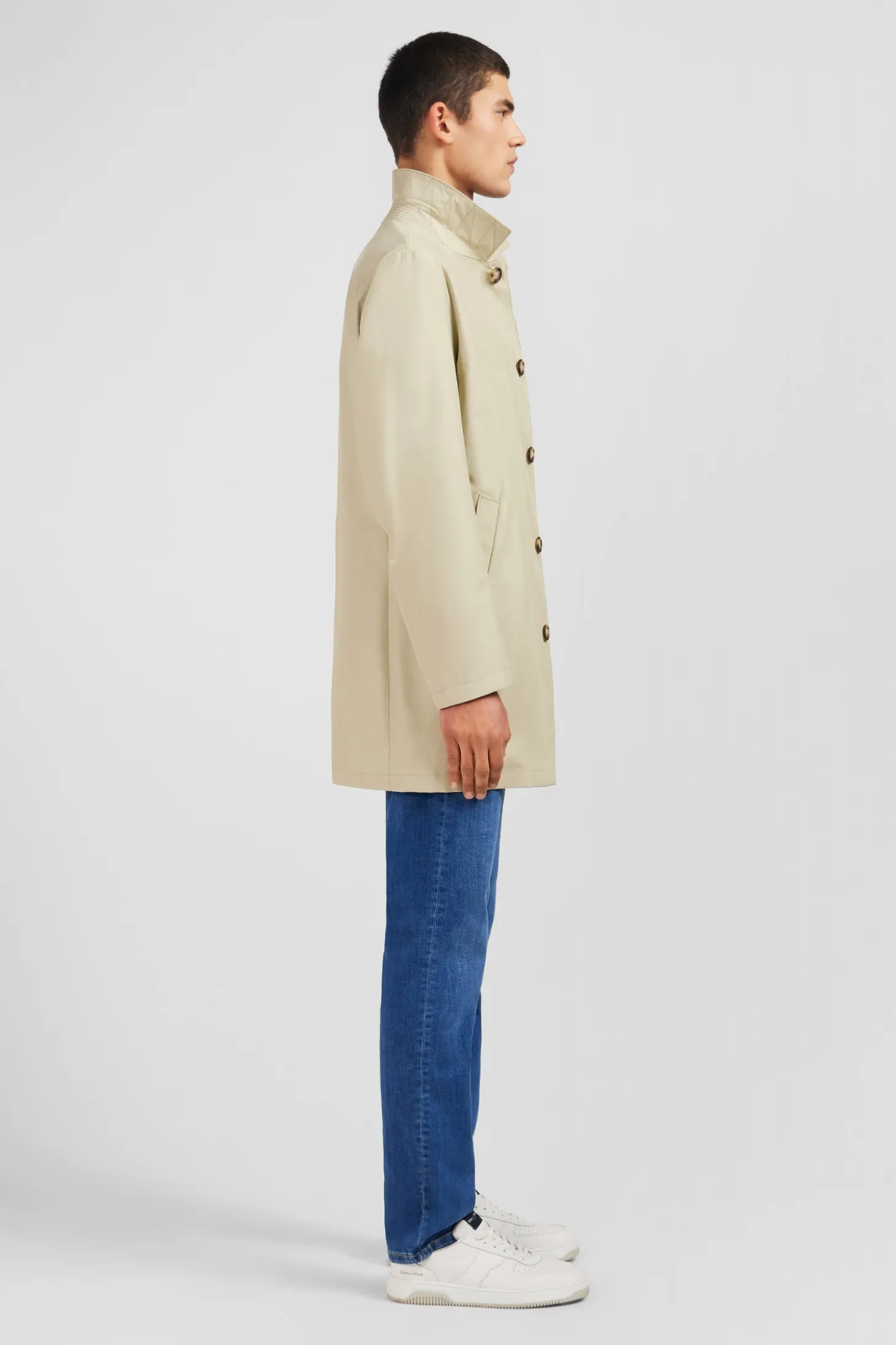Imperméable uni beige