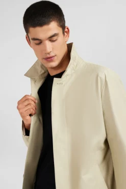 Imperméable uni beige