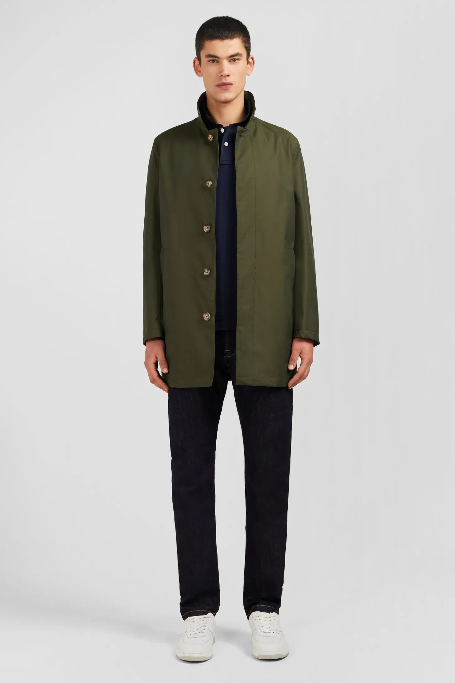 Imperméable uni kaki