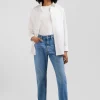 Jean 5 poches en coton bleu coupe Regular