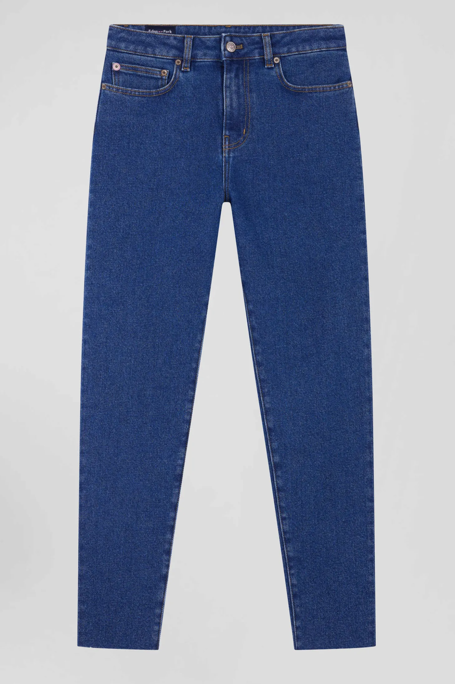 Jean 5 poches en coton bleu foncé coupe Slim