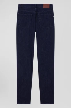Jean 5 poches en coton bleu marine coupe Regular