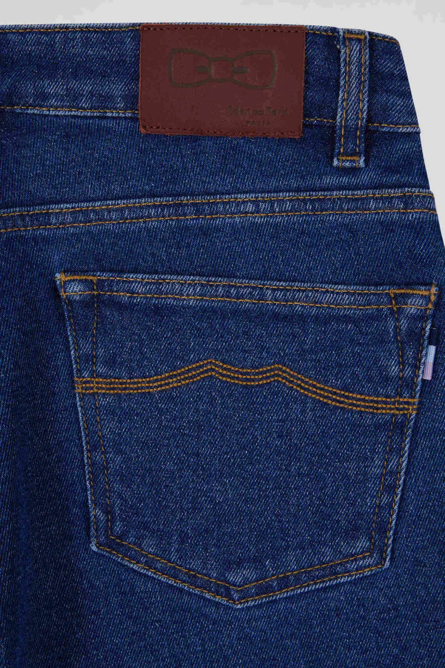 Jean 5 poches en coton bleu foncé coupe Slim