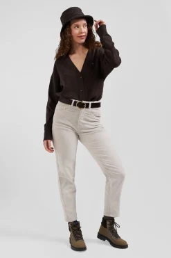 Jean 5 poches en coton stretch beige coupe Comfort