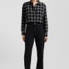 Jean 5 poches en coton stretch noir coupe Regular