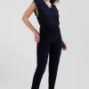 Jean 5 poches en coton stretch bleu marine coupe Comfort