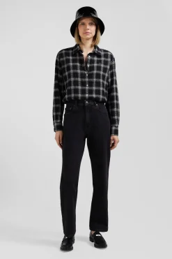 Jean 5 poches en coton stretch noir coupe Regular