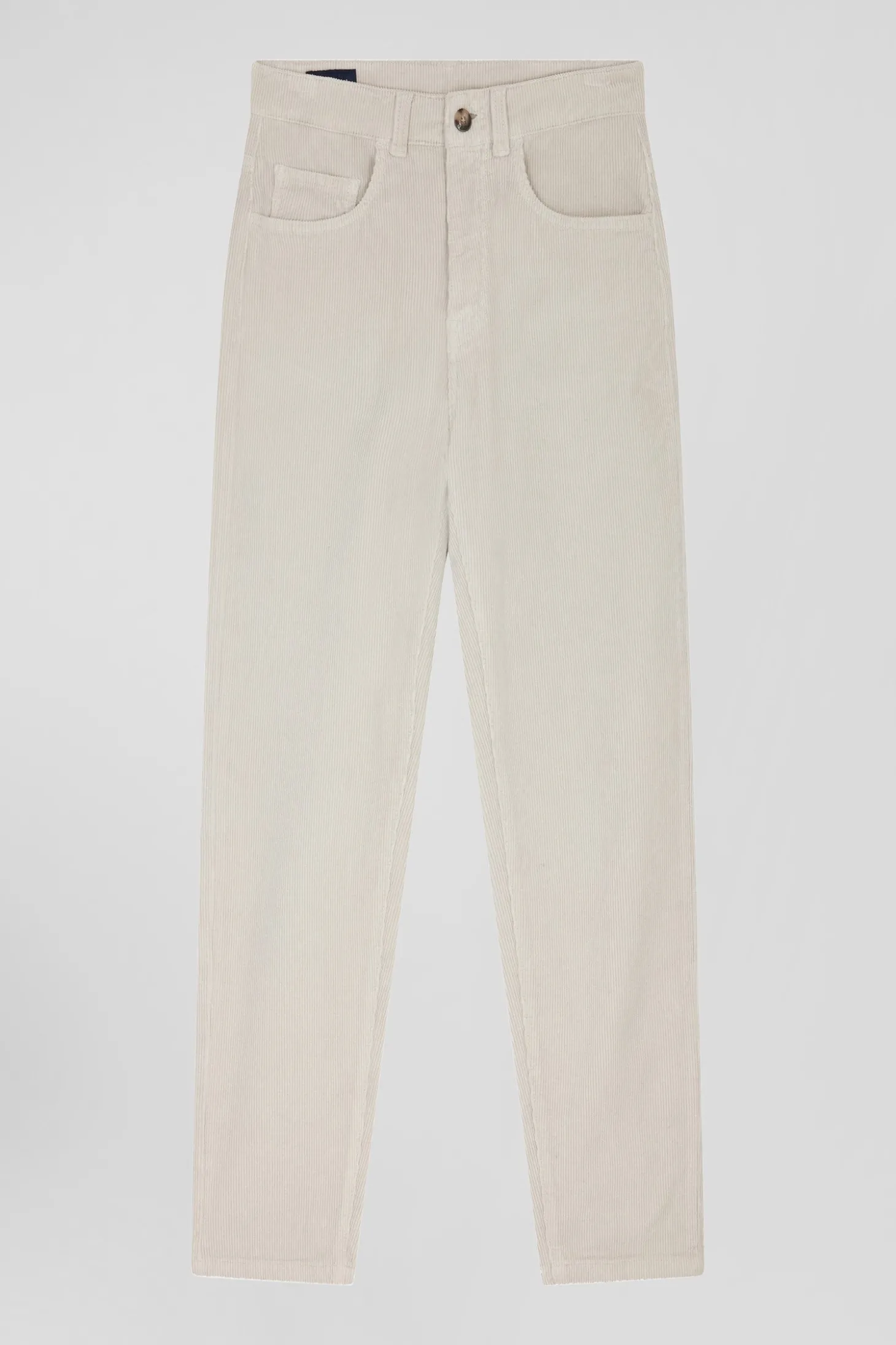 Jean 5 poches en coton stretch beige coupe Comfort