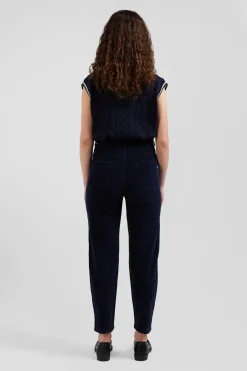 Jean 5 poches en coton stretch bleu marine coupe Comfort