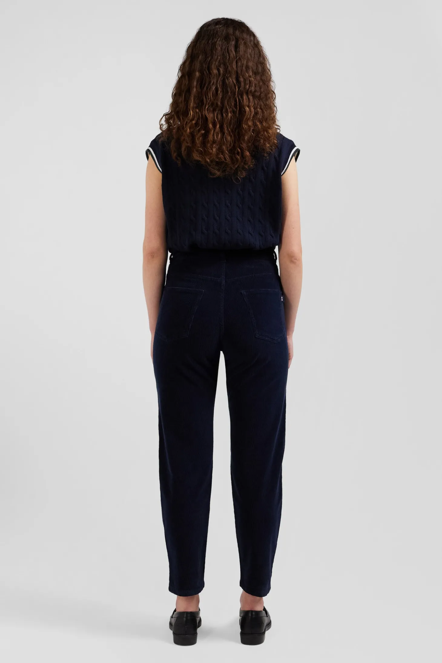 Jean 5 poches en coton stretch bleu marine coupe Comfort