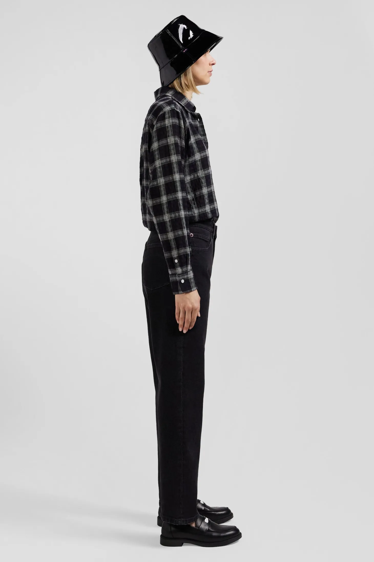 Jean 5 poches en coton stretch noir coupe Regular